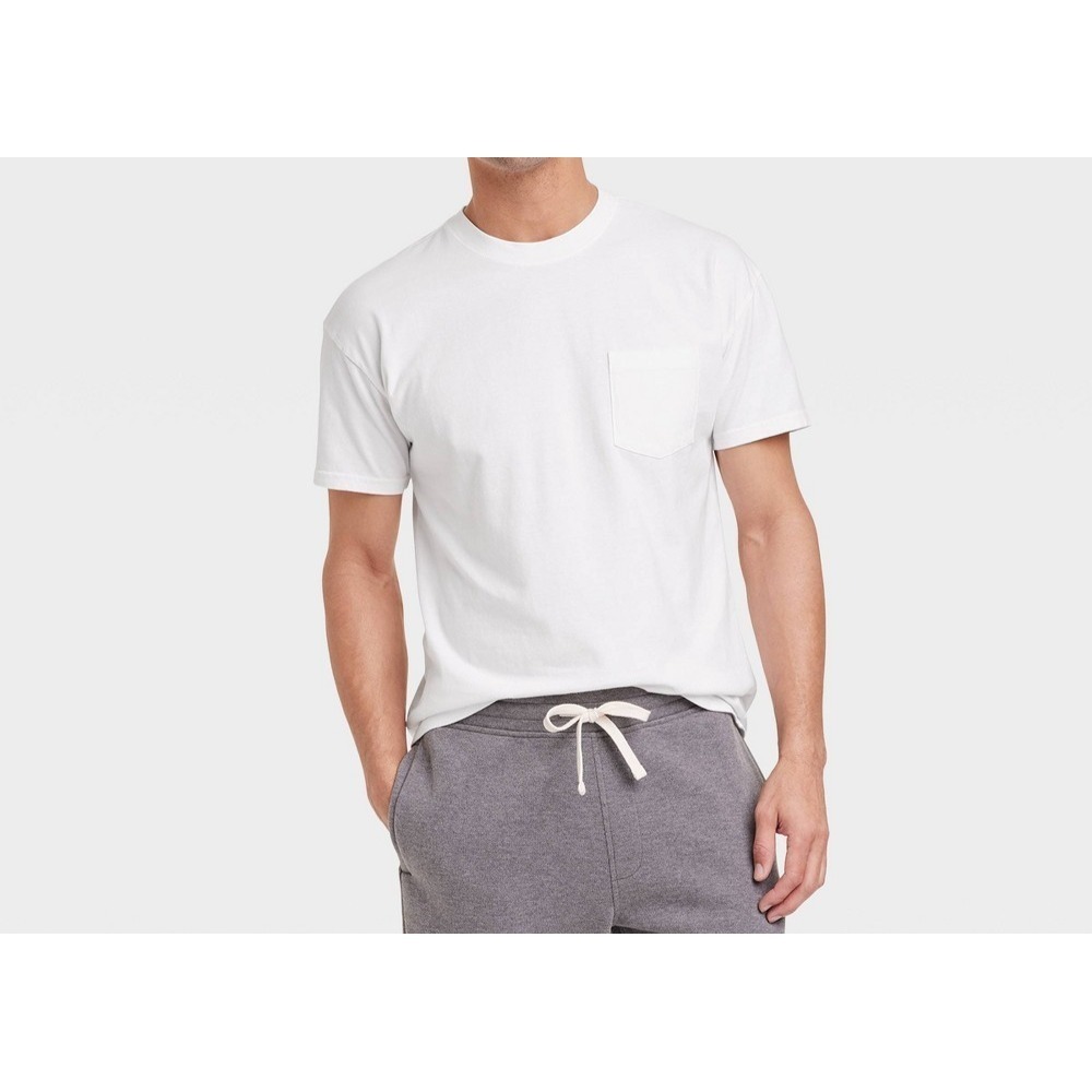 Goodfellow & Co Relaxed Fit Pocket Tee Men's XL White NWT